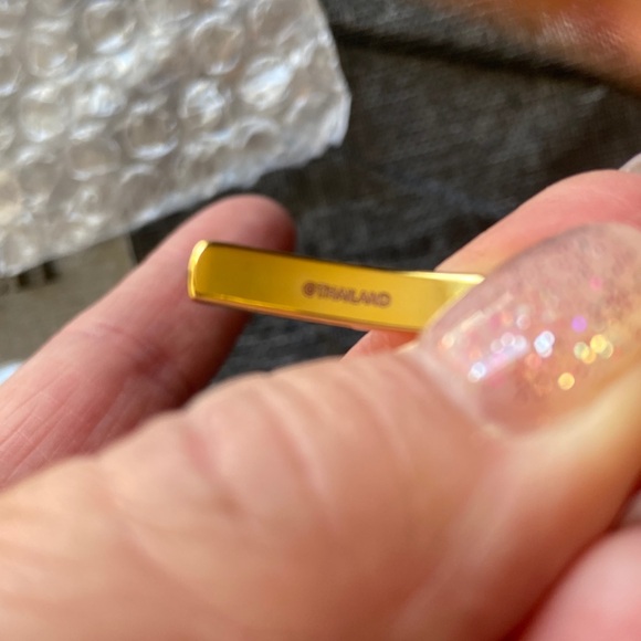 Coach Gold Engraved Cuff Bracelet NWT - Picture 3 of 4